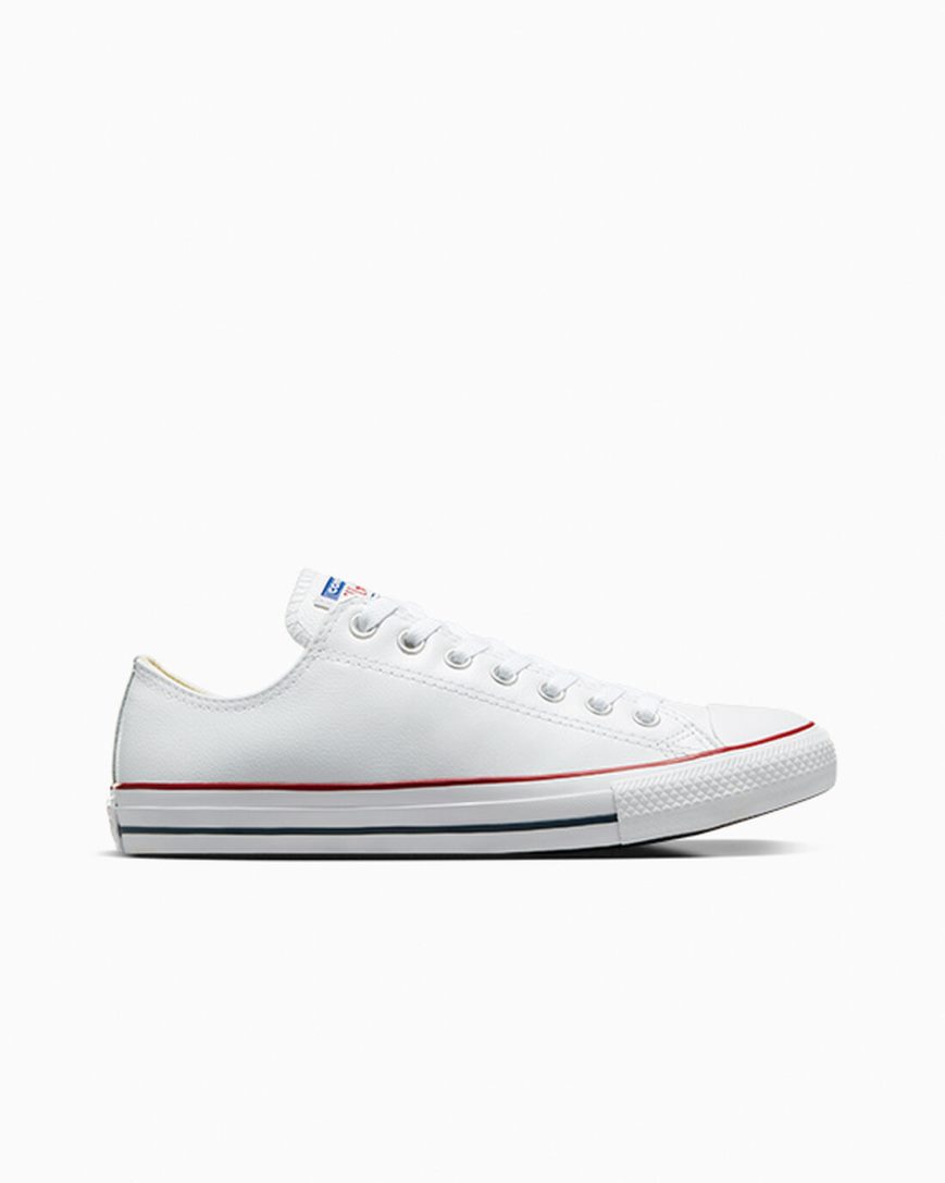 Women\'s Converse Chuck Taylor All Star Leather Low Top Shoes White | AU 56039M